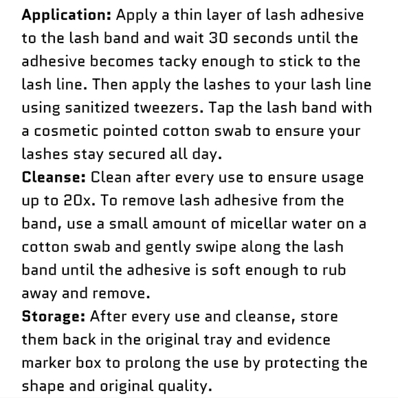 Makeup A Murder Evidence Marker 4 Eyelashes - Picture 4 of 8